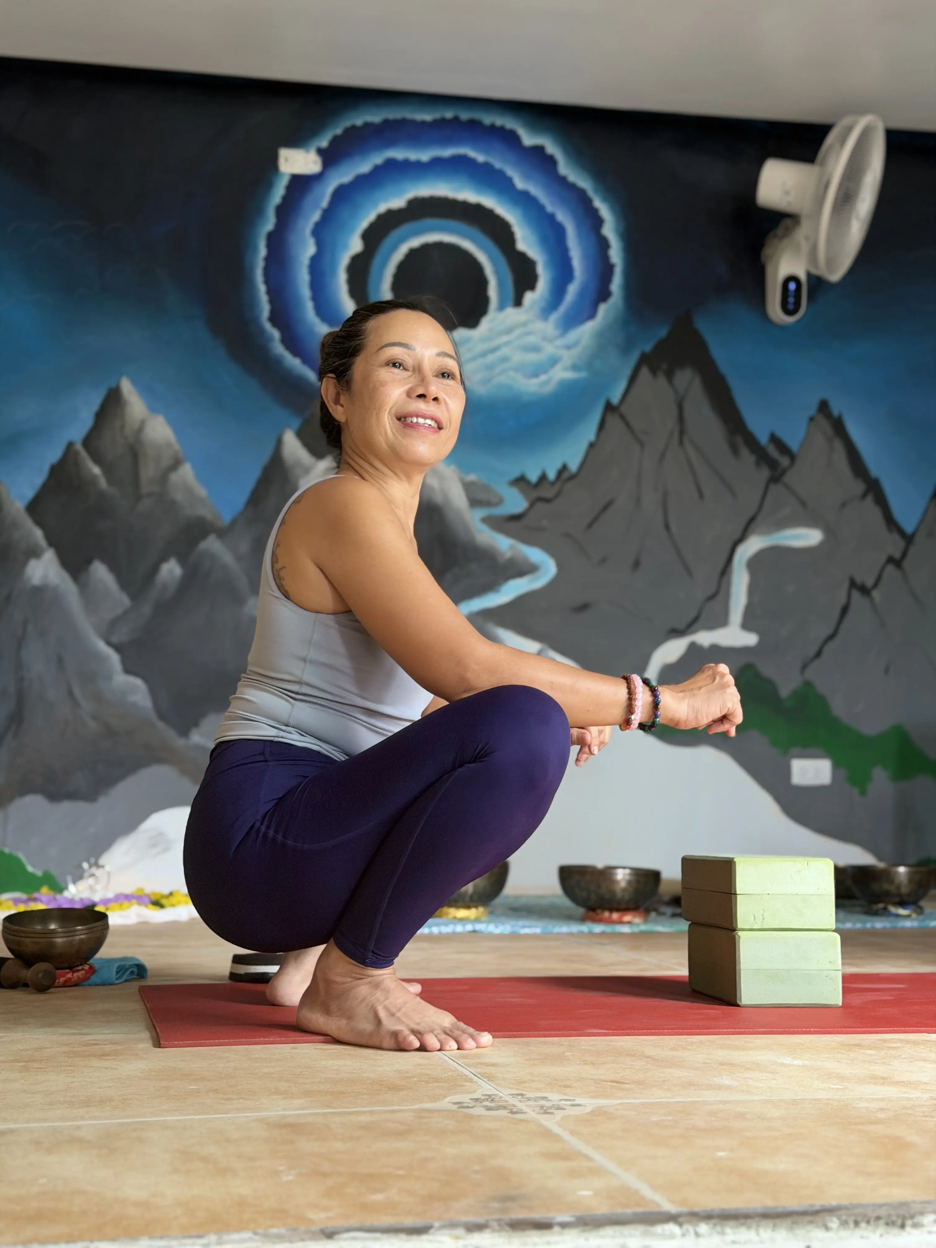 A ZenPod member practicing in the studio